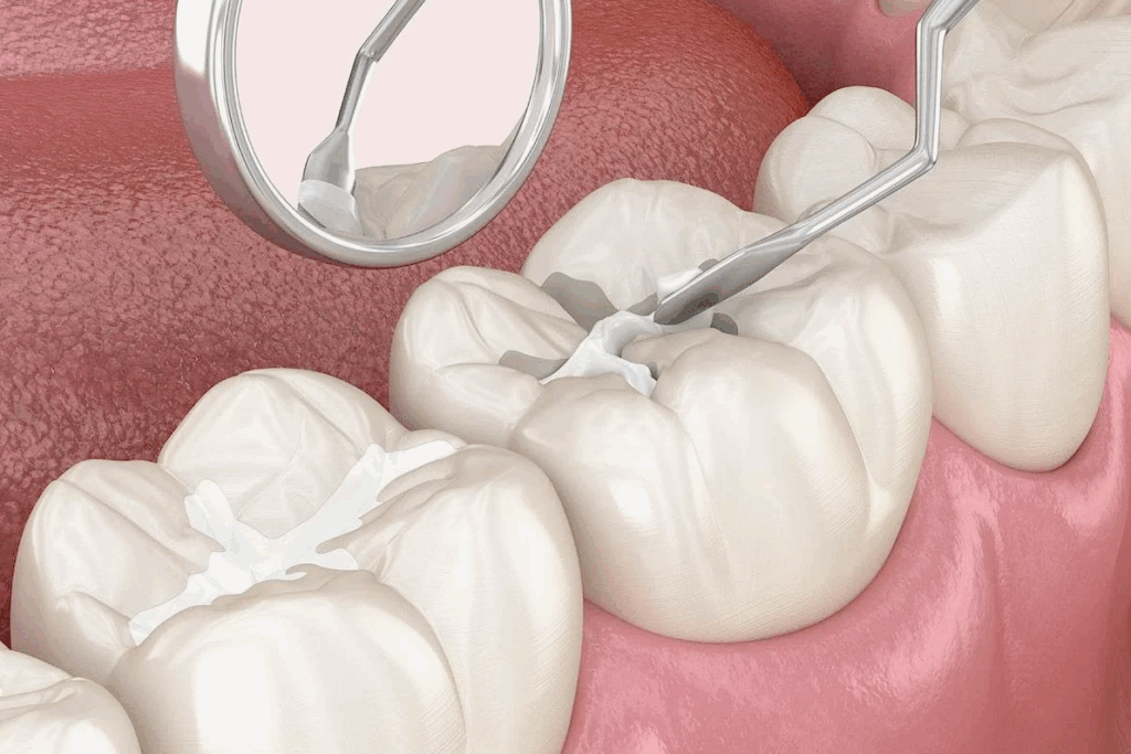 Запечатывание фиссуры зуба герметиком